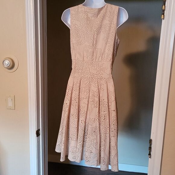 Manon Surplice A Line Eyelet Dress - Picture 2 of 8